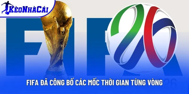 FIFA đã công bố các mốc thời gian từng vòng